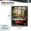 Cadre floral floral pour baignoire en forme de solarium-446360293-446360289