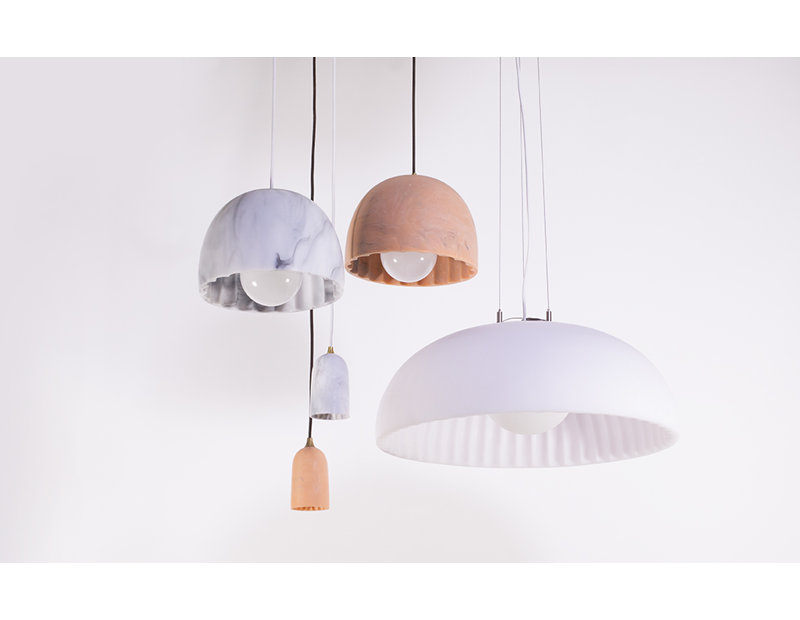 Doric 1 - Light Pendant, Matte Rose