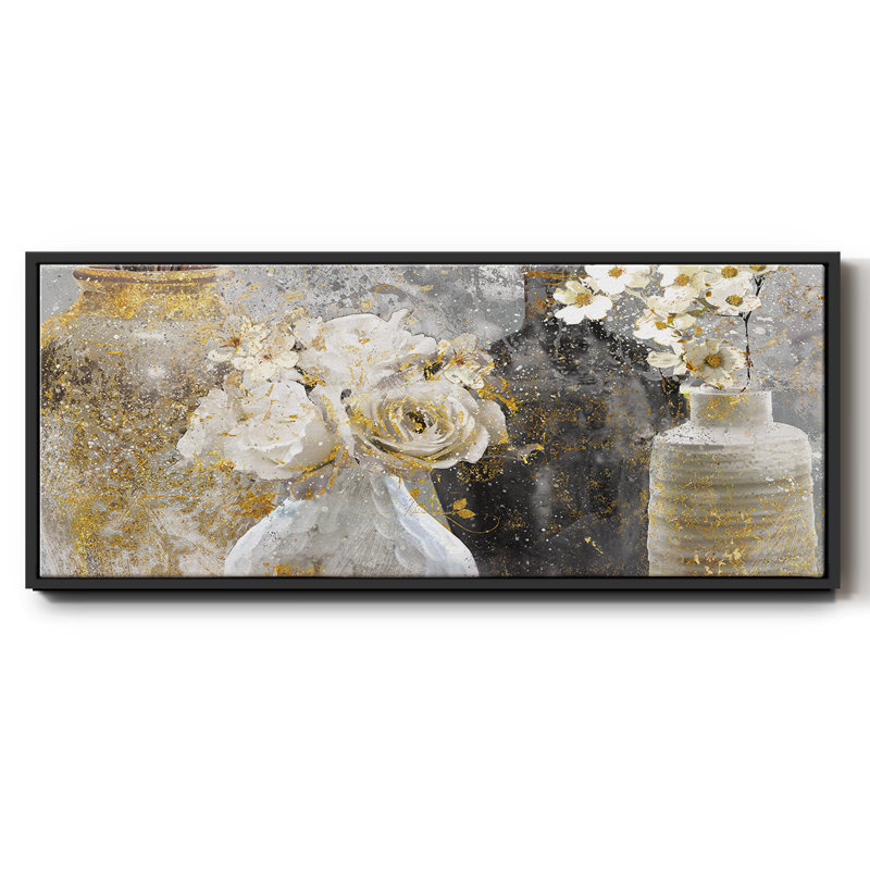 Fleur Couture - toile encadrée, H 20 po x l 50 po