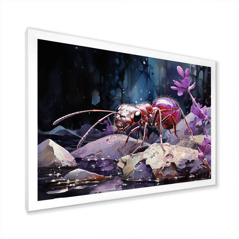 Décoration murale Enchanted Microcosm Ant - Ant, Cadre photo blanc, H 30 po x l 40 po x P 1,5 po