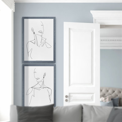 «Everlast Elegance I» par Vincent Van Gogh - ensemble de 2 reproductions de dessins encadrés