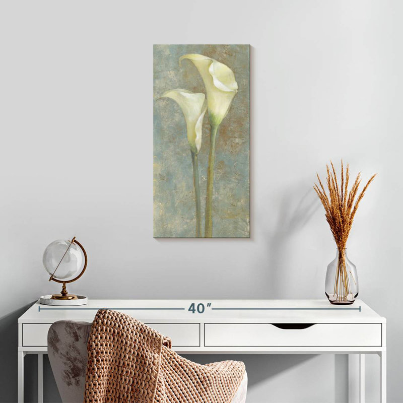 Calla Lily II - Gray, 24" H x 12" W