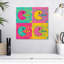 Rétro pastel Pacman sur impression sur toile-1042929854