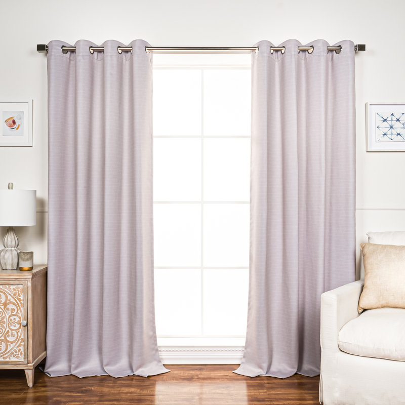 Kamontae Polyester Room Darkening Curtain Pair, 52" W x 96" L, Beige