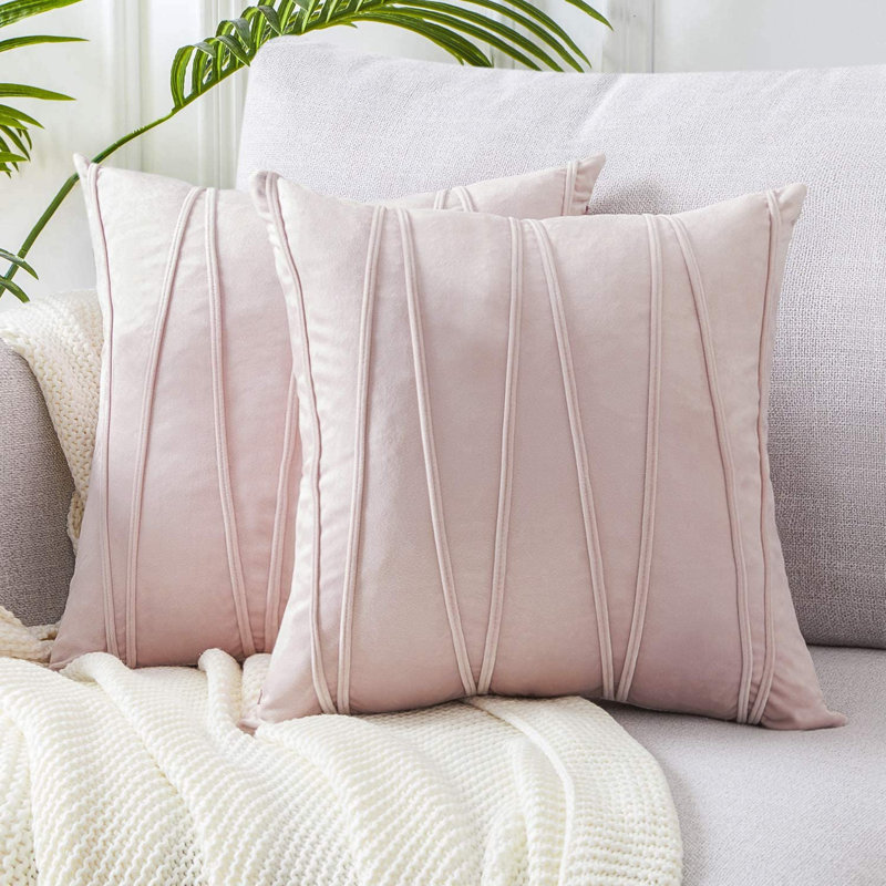 Chevron Geometric Pillow Cover, Pink, 20" x 20"