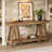 70.9-Inch Extra Long Farmhouse 2-Tier Brown Wood Sofa Table Behind Couch Console Table Narrow Entryway Accent Table for Living Room, Hallway, Entrance, Foyer