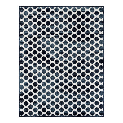 Sabrina Soto Dots Indoor/Outdoor Rug Navy Blue