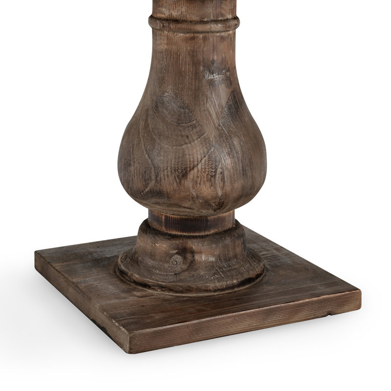 Farrer Solid Wood End Table, Rustic Brown