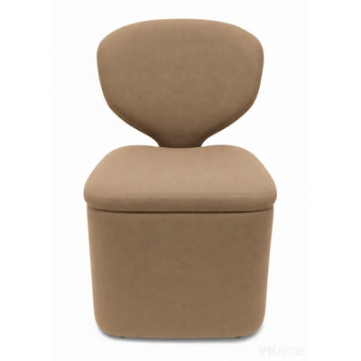 Fauteuil d'appoint moderne sans accoudoirs à dossier pétale en chenille, tabouret de coiffeuse mobile et rembourré pour salon et chambre, tabouret d'appoint pivotant à 360 degrés avec roulettes