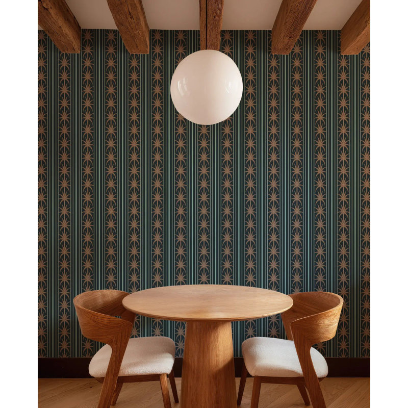 Ocean Drive Stripe - Wallpaper, Peel & Stick, Bronze Night