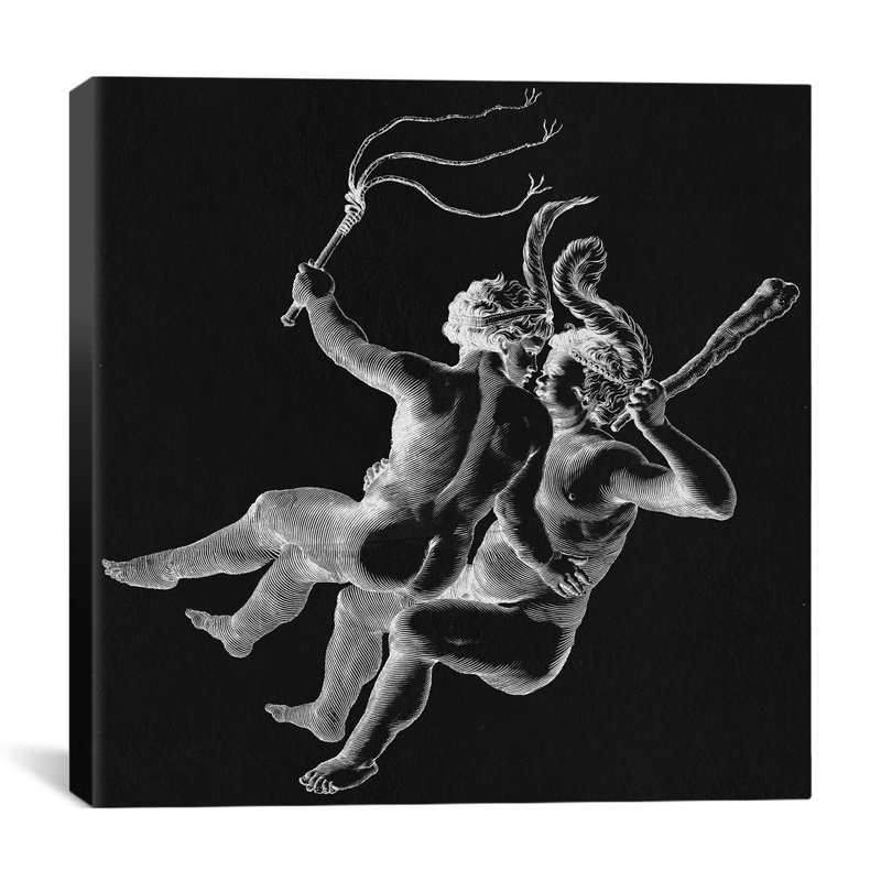 Gemini II Graphic Art on Canvas, 18" H x 18" W x 0.75" D