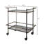 Chariot-bar en métal 30,7 x 17,1 x 34,6 po Percy