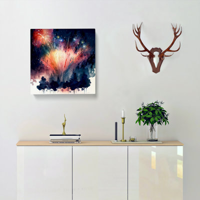 Fireworks Watercolour - No Frame Print