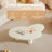 46.45" Modern Centre Table, Irregular Cream White Cloud Coffee Table with 3 Legs