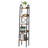 Metal Bookshelf Rustic Bookshelf 5-Tier for Living room Bedroom & Office
