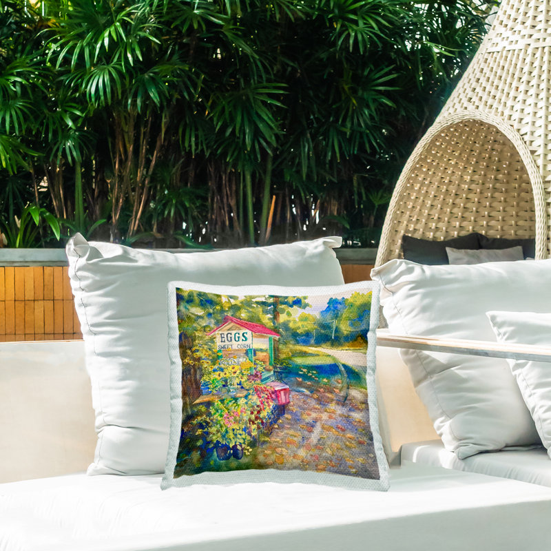 Housse et insert de coussin décoratif carré en polyester pour l'intérieur et l'extérieur