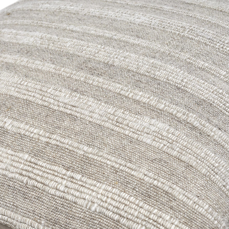 Vermont Striped Linen Throw Pillow, 18" x 18", Polyester/Polyfill