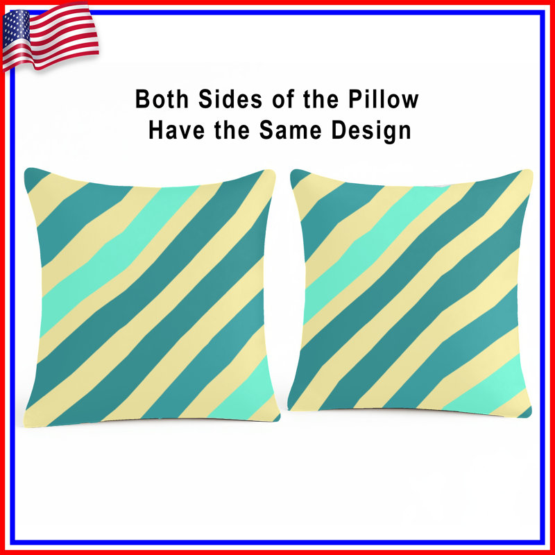 Coussins décoratifs à rayures diagonales, 26 x 26 pouces