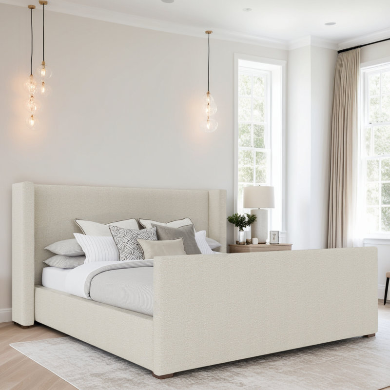 Aylet Luxe Footboard Low Bed, Off White, King