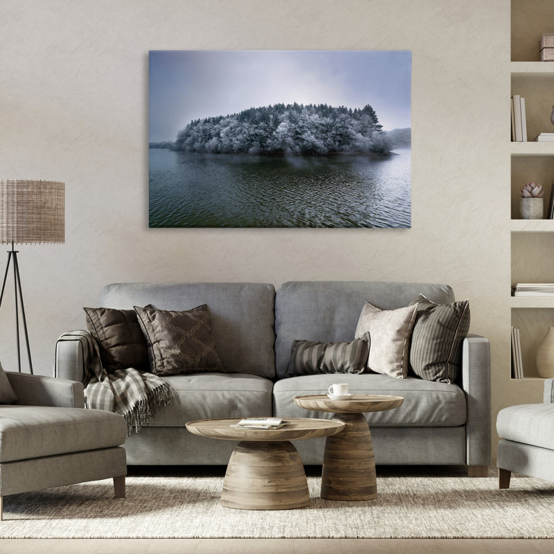 Toile vue sur l'île Invierno Antano, design par Urtzi Vera, H 24 po x l 36 po
