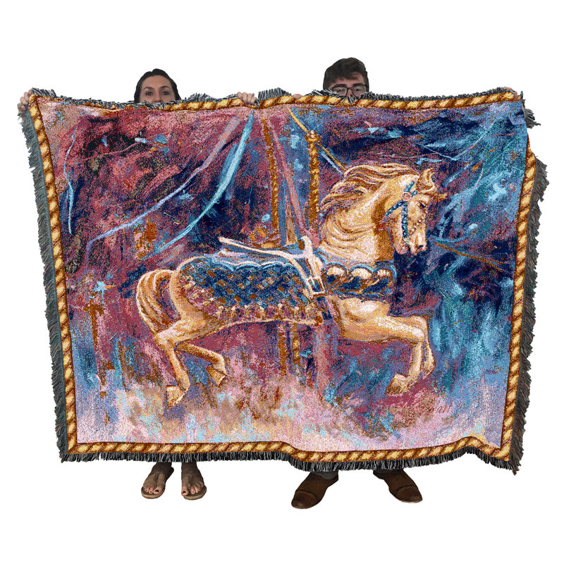 Jeté en coton Pure Country Weavers, Carrousel «Merry Go Round»