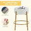 Tabourets hauts contemporains ronds en métal (ensemble de 2)-106806248