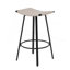 Tabourets de bar à hauteur de comptoir, chaises de cuisine tissées à la main sans dossier avec repose-pieds rond, ensemble de 2 tabourets de pub en PVC pour l'intérieur et l'extérieur