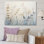 Beige et herbes bleues harmonie minimale - art mural herbes pour le salon