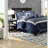 Elegant Navy Bedding Sets, Premium Polyester Comforter, Hotel Style For Home