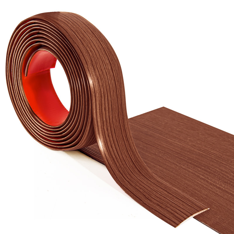 Bande de vinyle auto-adhésive de 0,14 po d'épaisseur x 1,57 po de largeur x 120 po de longueur pour joindre les trous de plancher, les seuils de tapis