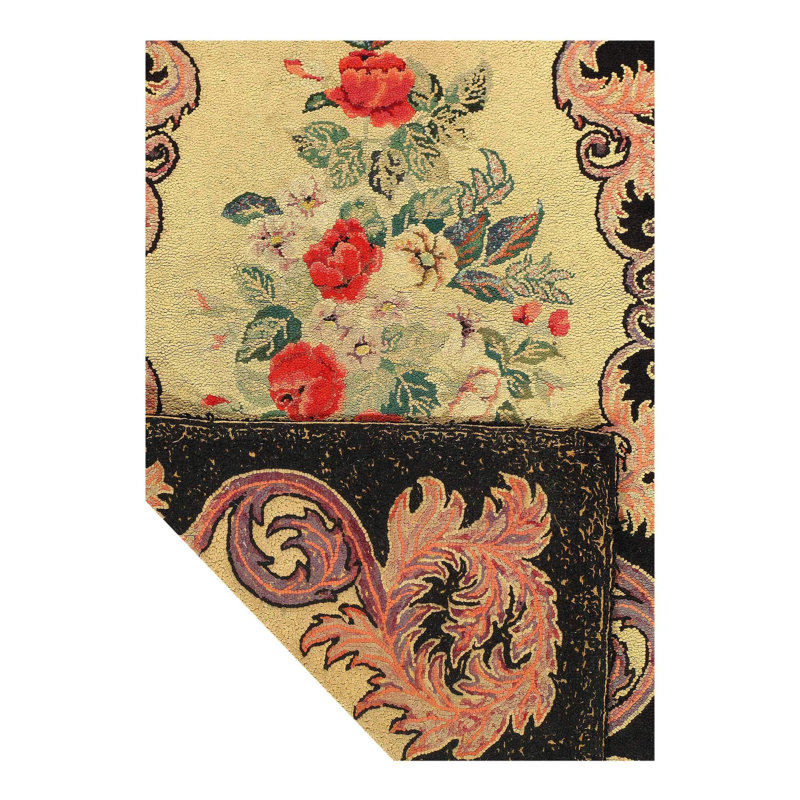 Mekiel Floral Area Rug in Beige