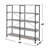 4-Shelf Open Bookcase In Grey Driftwood And Black