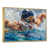 Toile avec cadre flottant or