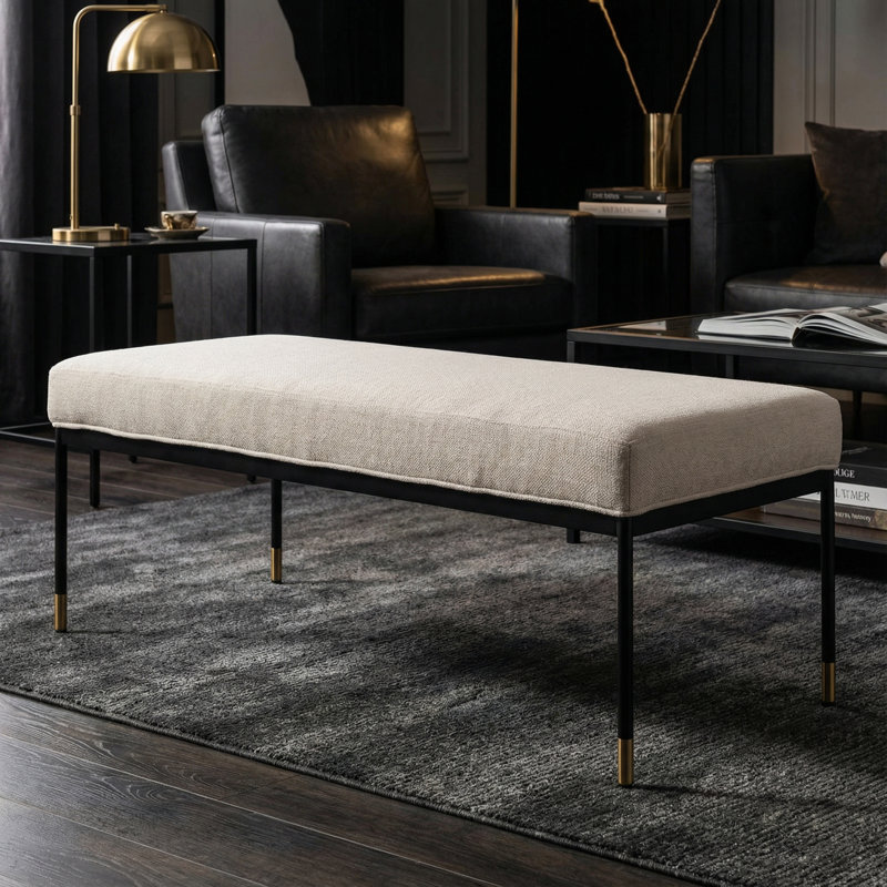 Ethyn Cotton Upholstered Bench