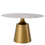 Dining Table Nathan Brushed Brass Finish - Frame