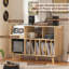 Support de tourne-disque en bois naturel pour 450 albums, table de salle de musique-1773078778