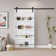 Manufactured Wood Bookshelf Style Barn Door Primed with Mounting Hardware Kit