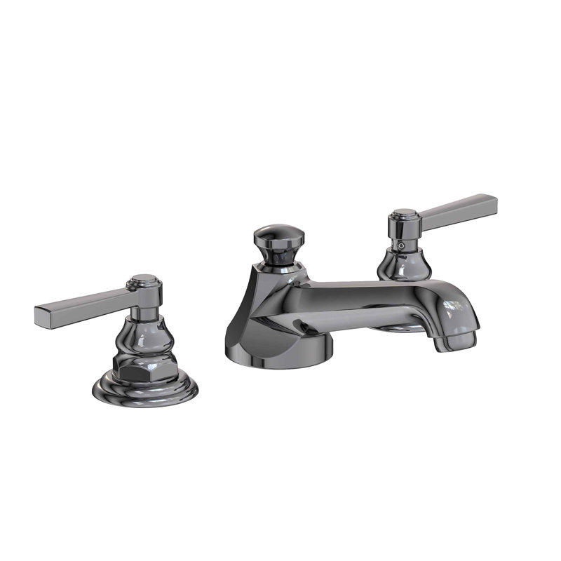 Astor Widespread Bathroom Faucet with Drain Assembly, Midnight Chrome