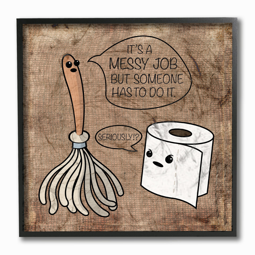 " Toilet Paper And Mop " by Enrique Rodriquez East Urban Home 