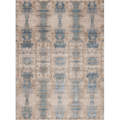 Pantheon Hand Knotted Wool Damask Area Rug