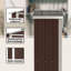 vidaXL Garden Shed Brown 45.7"x17.7"x68.9" Galvanized Steel-110584084