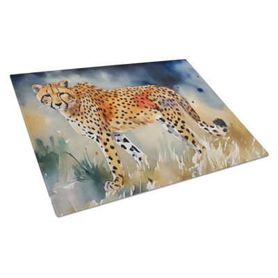 Planche à découper décorative en verre trempé avec œuvre d'art vibrante, planche à découper antidérapante pour la cuisine