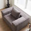 Fauteuil en velours côtelé, fauteuil simple pour petit appartement, fauteuil de détente en mousse pelucheuse, fauteuil d'appoint confortable sans assemblage