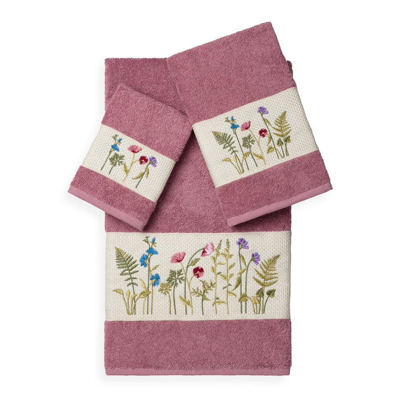 Serenity 3 Piece Towel Set, Tea Rose