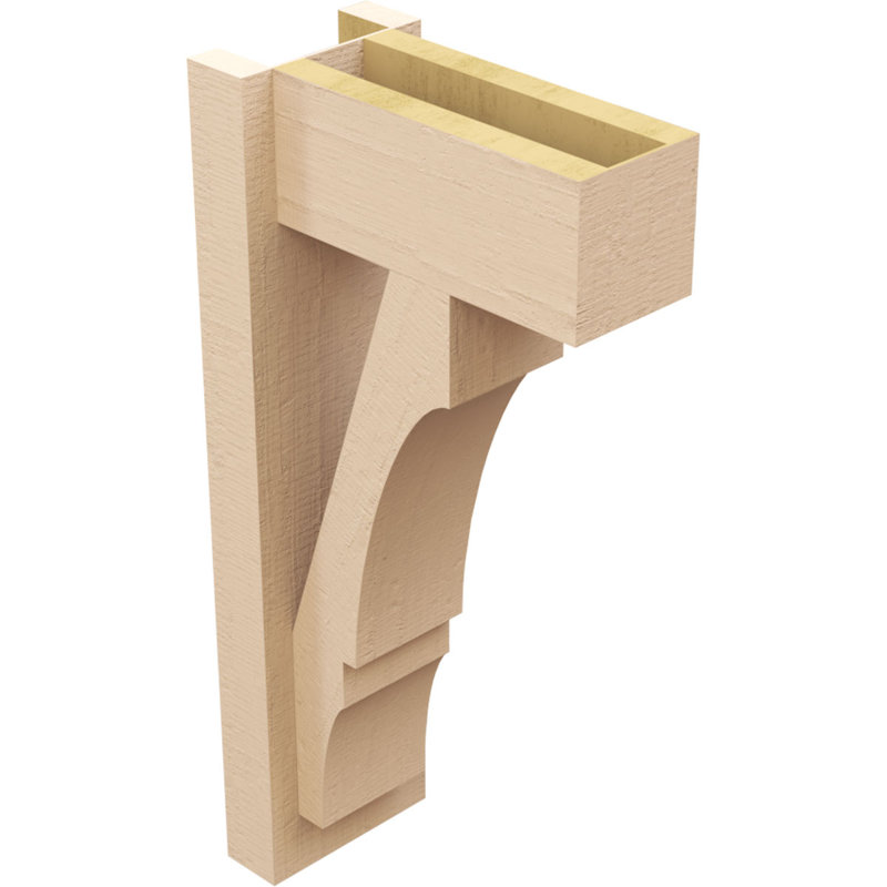 Timberhane cèdre brut en simili bois Balboa Blocker, l 6 po x P 12 po x H 24 po, brun clair apprêté