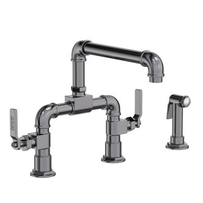 Duncan Kitchen Bridge Faucet with Side Spray