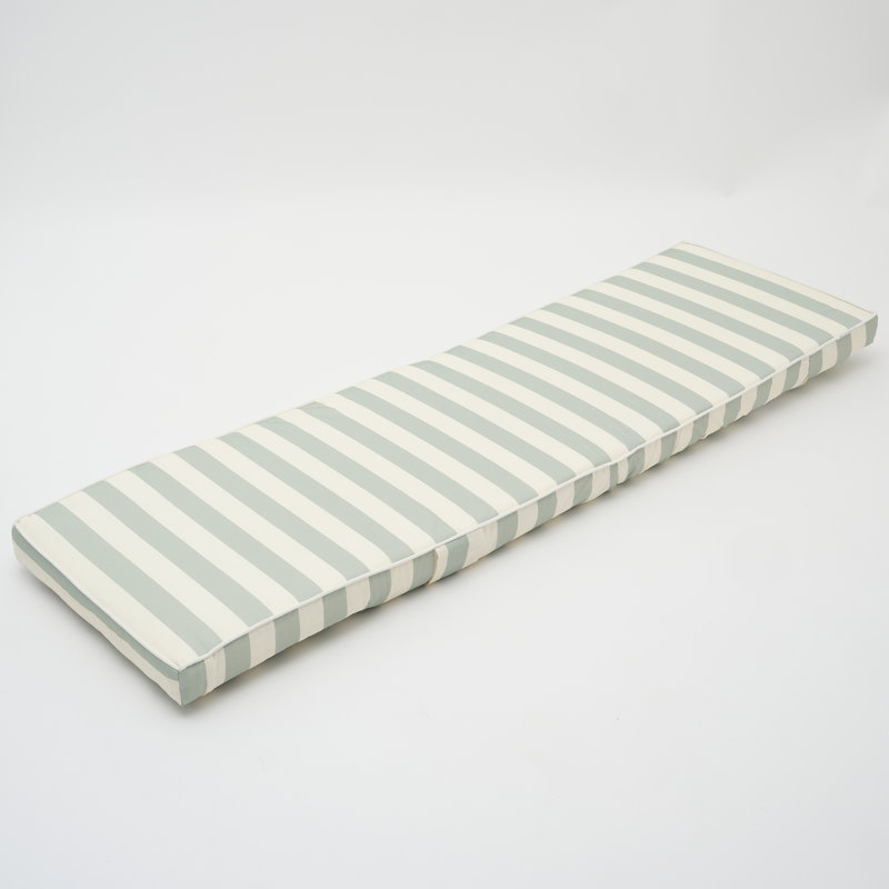 La chaise longue: rayures sauge de mer, Vert sauge