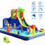 Glissades d'eau gonflables de 15 pi x 8,2 pi avec piscine, mur d'escalade et glissade d'eau