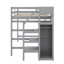 Lit mezzanine double avec garde-robe-76441297