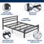 Buhara Metal Platform Bed Frame With Headboard And Footboard, Solid Premium Steel Mesh Base, Under Bed Storage Space, Easy Assembly-1482774329-1497935905
